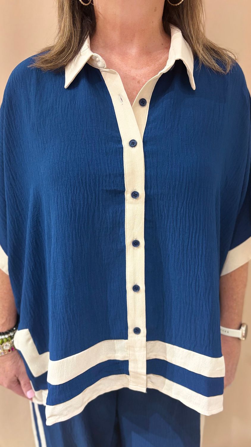 CONTRAST TRIM BUTTON DOWN
