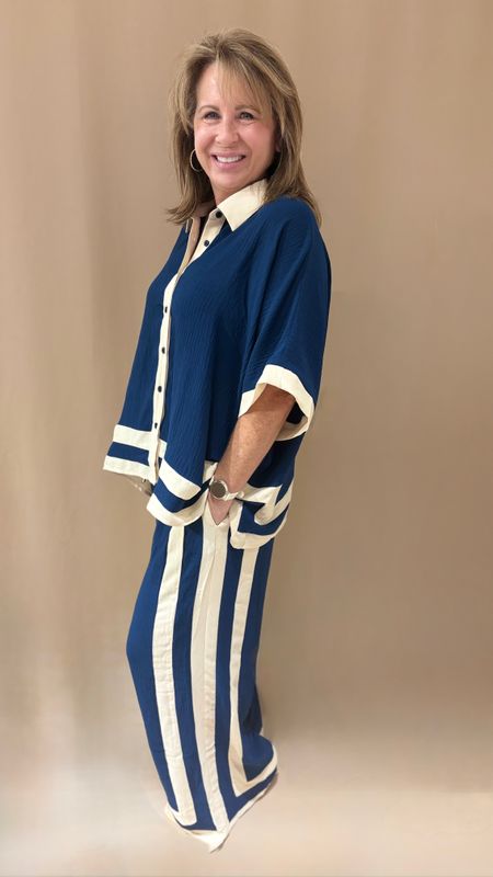 WIDE LEG CONTRAST TRIM