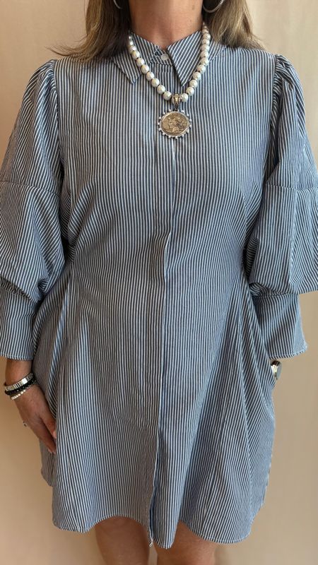 STRIPED MINI TIE FRONT DRESS