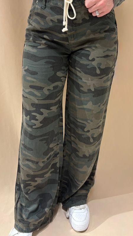 CAMO PRINTED WIDE LEG TENCEL