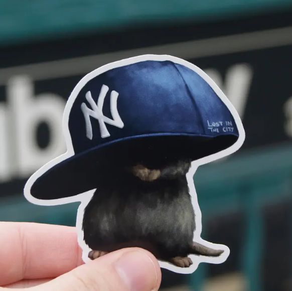 Sticker - Lost in the City:, Style: Yankees Hat Rat