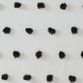 Shower Curtain - Pom pom, Style: Black