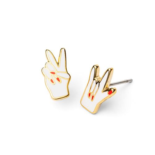 Earrings - Stud: YOW Peace and Love