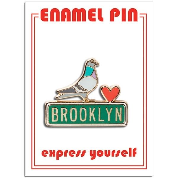 Enamel Pin: Brooklyn Pigeon