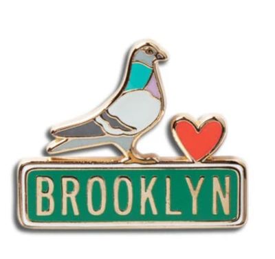 Enamel Pin: Brooklyn Pigeon