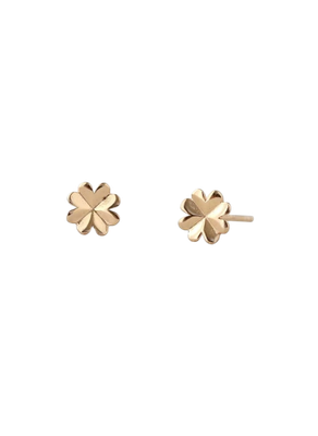 Earrings - Stud: Gold Kris Clover