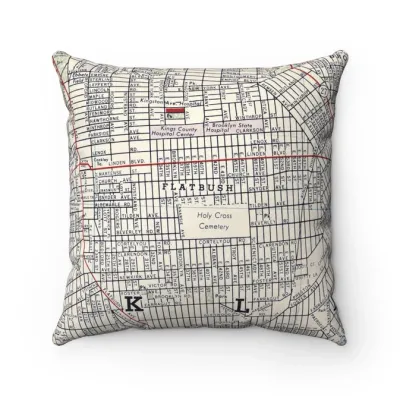 Pillow - Brooklyn Flatbush Map