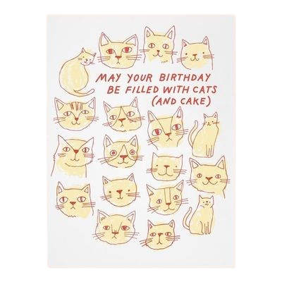 Card - Birthday: Filled with Cats (and cake)