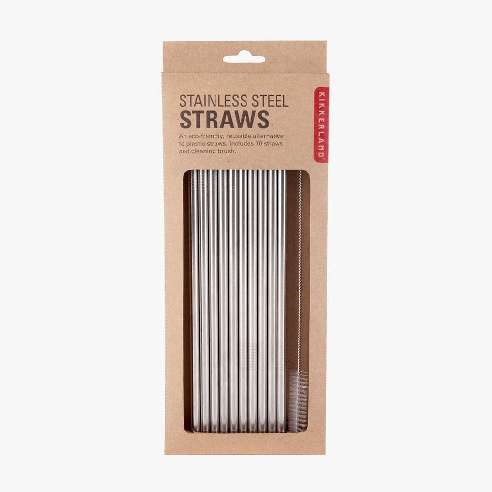 Straws Stainless Steel - set of 10