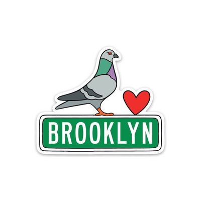 Stickers: Die Cut Brooklyn Pigeon