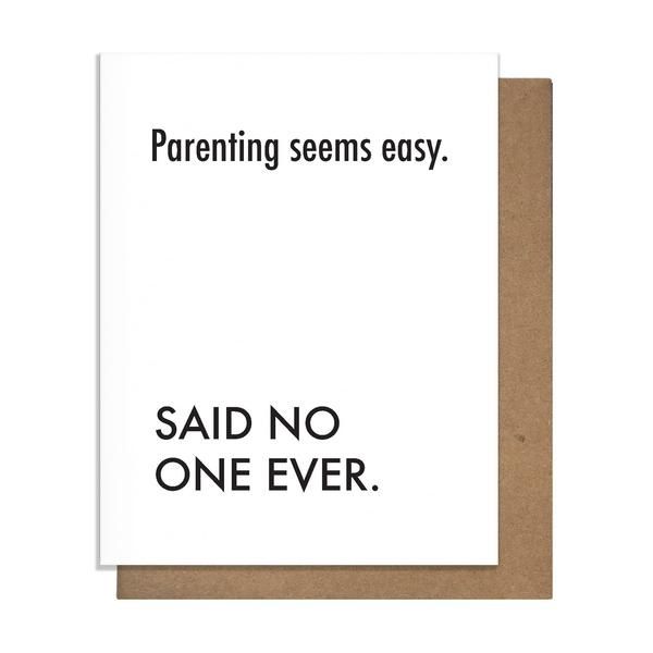 Card - Baby: Parenting Seems Easy