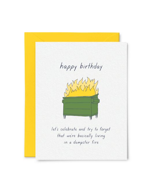 Card - Birthday: Dumpster Fire