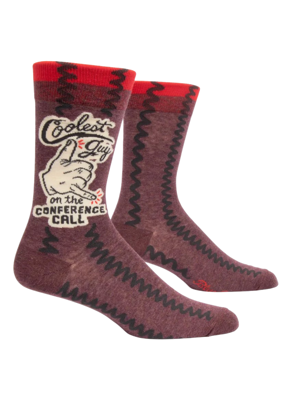 Socks - Men's Crew: Coolest Guy on the Conference Call