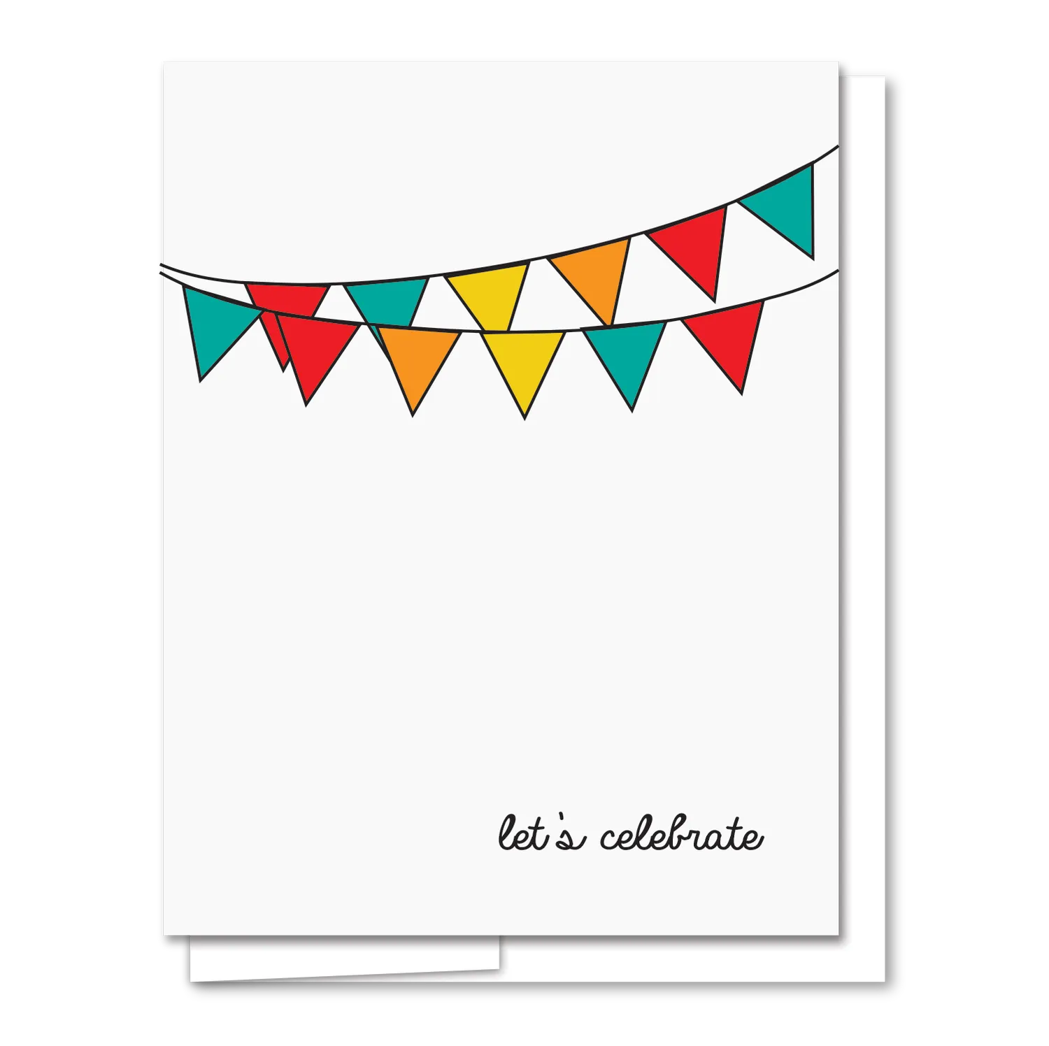 Card - Blank: Let's celebrate bunting