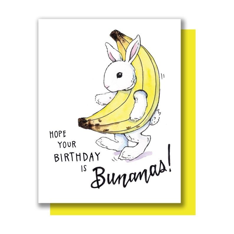 Card - Birthday: Banana Bunny