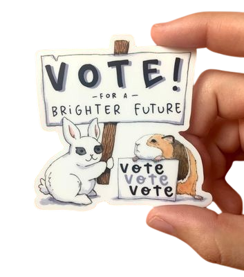 Sticker: Vote for a brighter future
