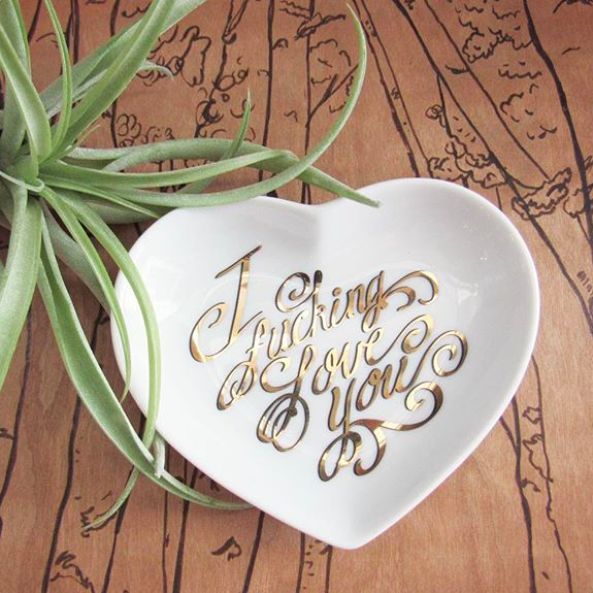 Trinket Dish - I Fucking Love You Heart