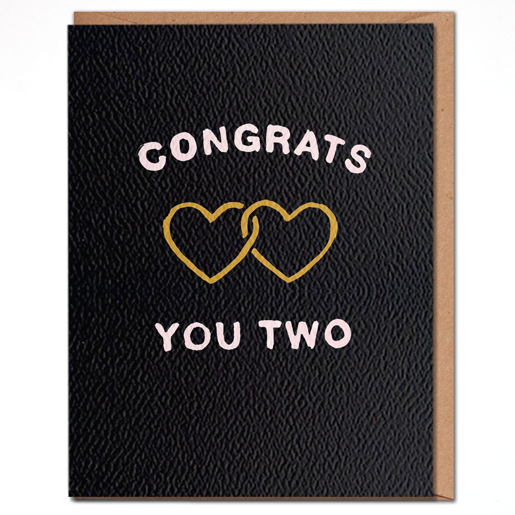 Card - Wedding: Congrats you two