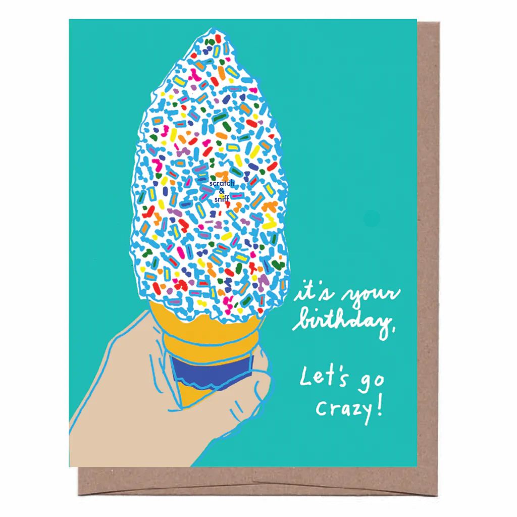 Card - Birthday: Let's Go Crazy Sprinkles (Scratch &amp; Sniff)