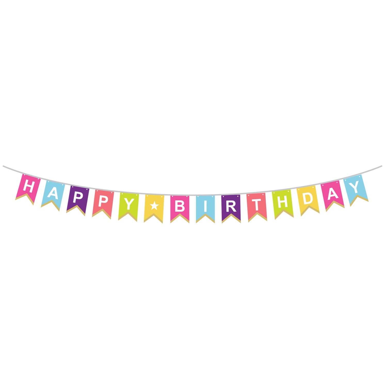 Banner - Happy Birthday Multi Color bold &amp; bright banner