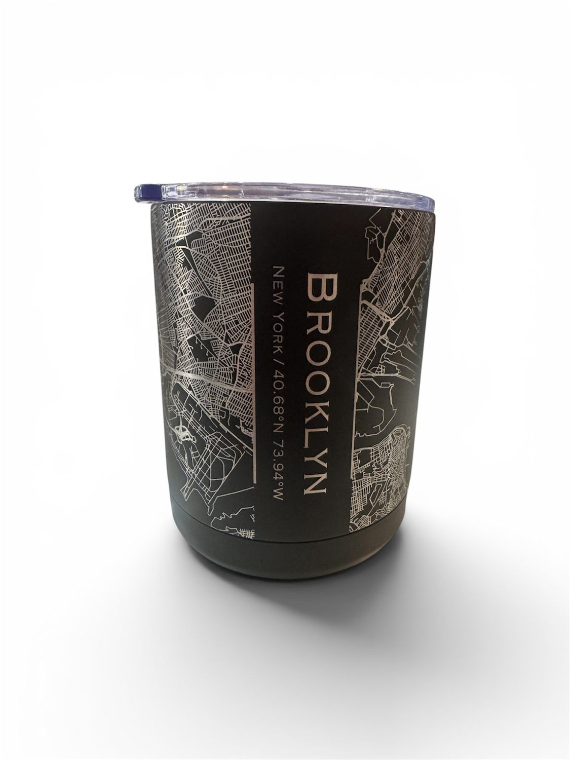 Brooklyn Map Insulated Cup in Matte Black