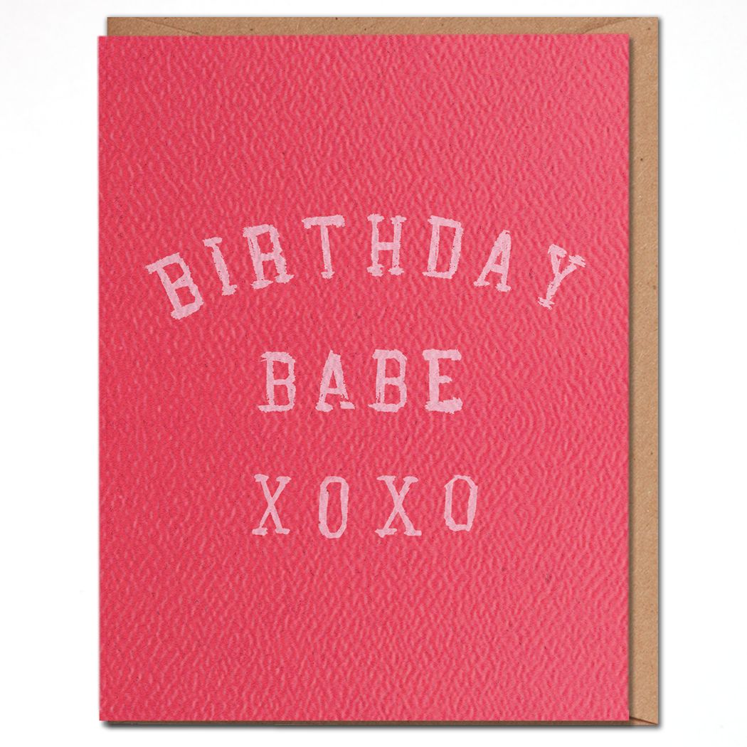 Card - Birthday: Babe xoxo