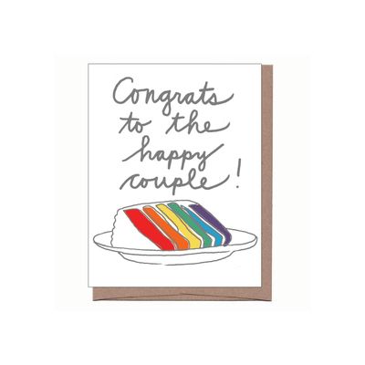 Card - Wedding: Rainbow Cake