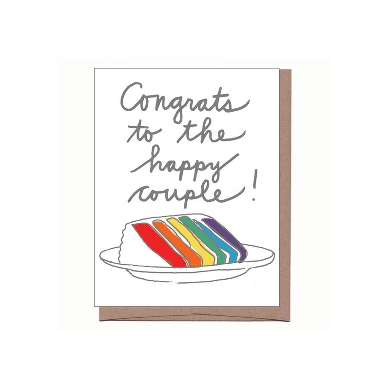 Card - Wedding: Rainbow Cake