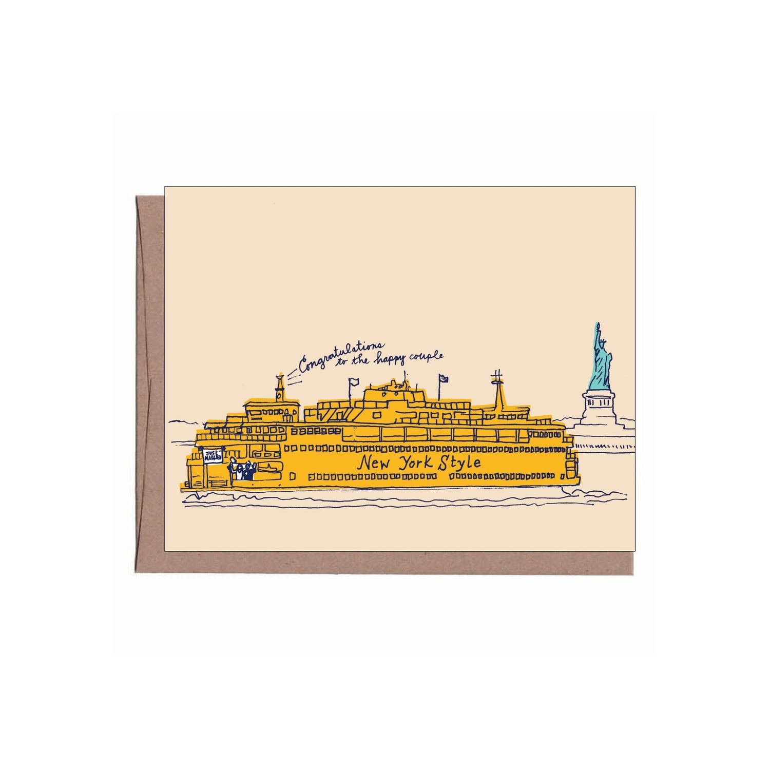 Card - Wedding: Staten Island Ferry
