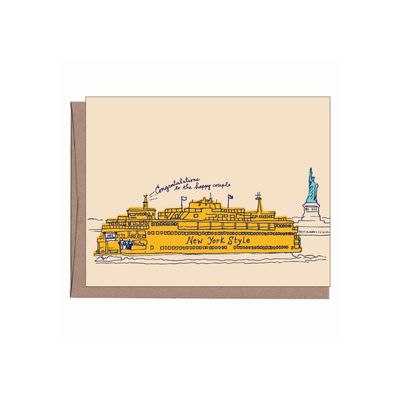 Card - Wedding: Staten Island Ferry