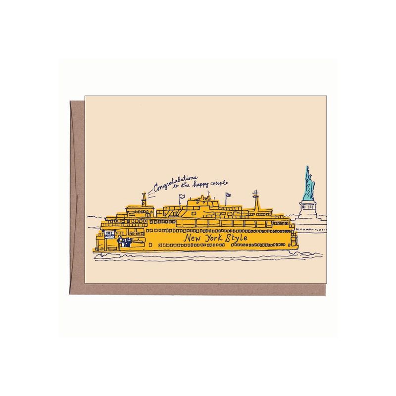 Card - Wedding: Staten Island Ferry