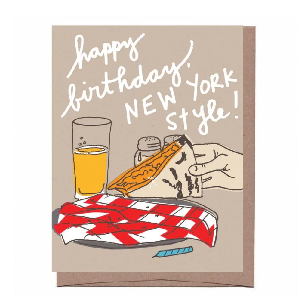 Card - Birthday: NYC Pizza (Scratch &amp; Sniff)