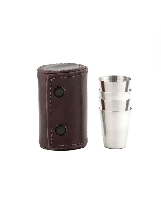 Shot Glasses with Leather Case