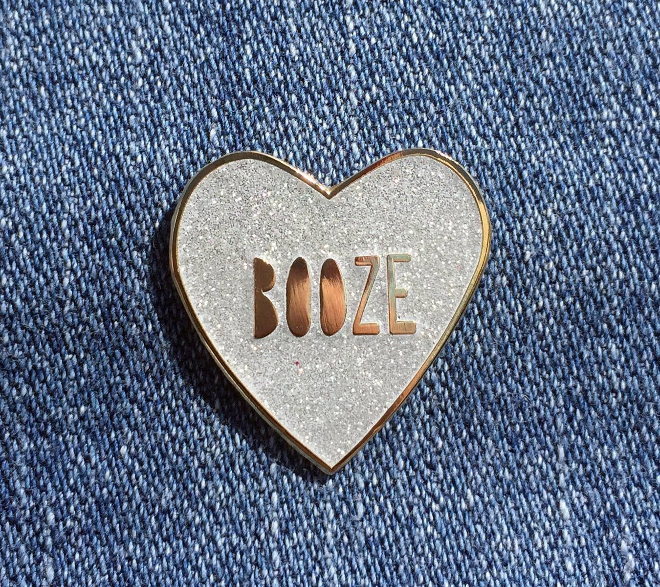 Enamel Pin - Booze Heart