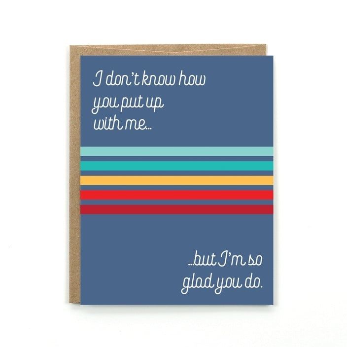 Card - Blank: Put Up With Me