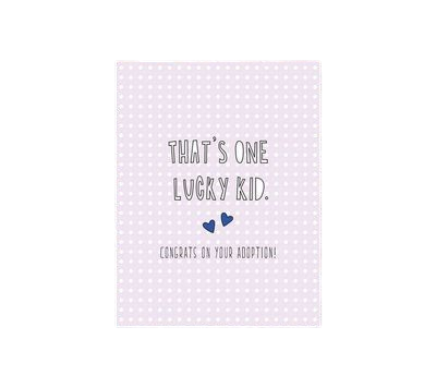 Card - Blank: One Lucky Kid (Adoption)