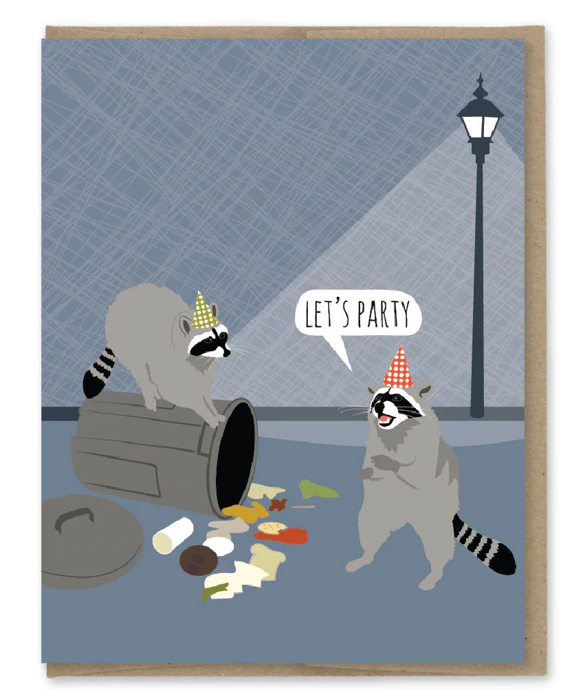 Card - Birthday: Raccoon Party