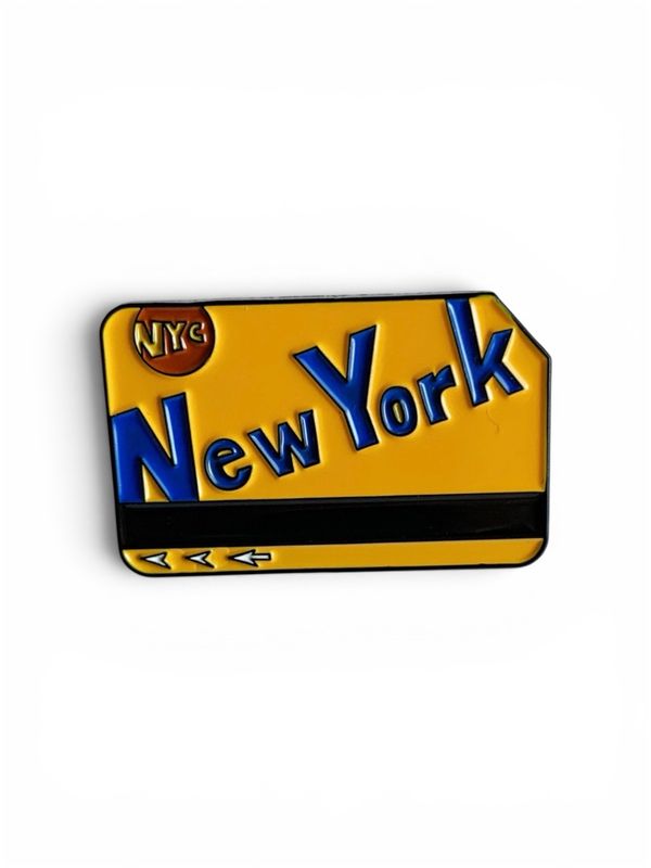 Enamel Pin: New York Metrocard