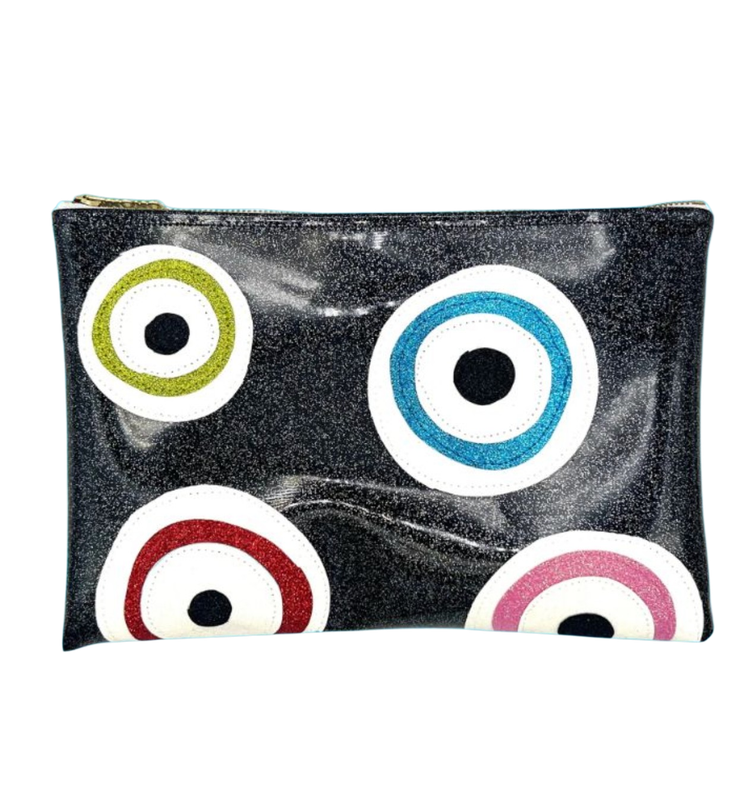 Julie Mollo Oversized Clutch: Evil Eye Multicolor