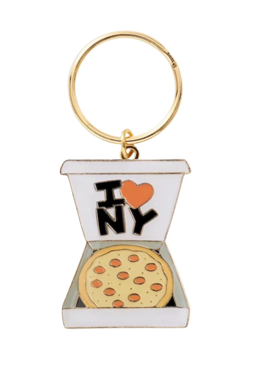 Keychain - Enamel : NYC Pizza Box