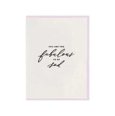 Card - Blank: Too Fabulous