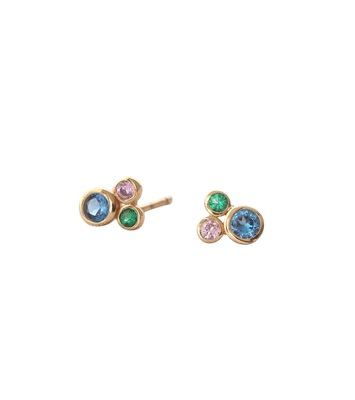 Earrings - Stud: Modern Bezel Crystal