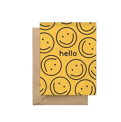 Card - Blank: Hello Yellow Smiley Face