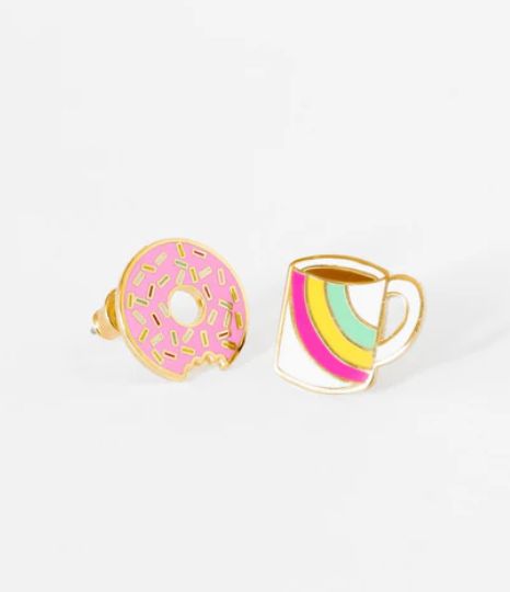 Earrings - Stud: YOW Coffee Donut
