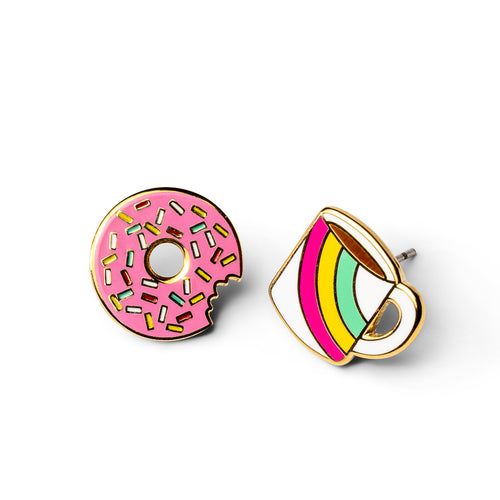 Earrings - Stud: YOW Coffee Donut