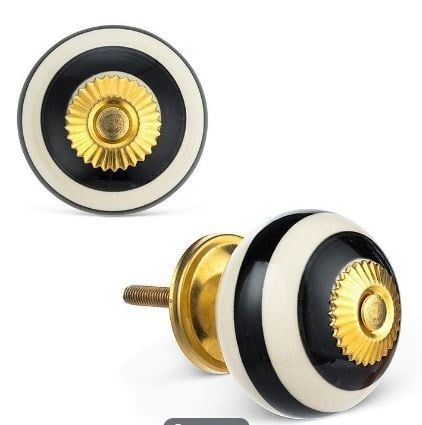 Knob - Black Striped