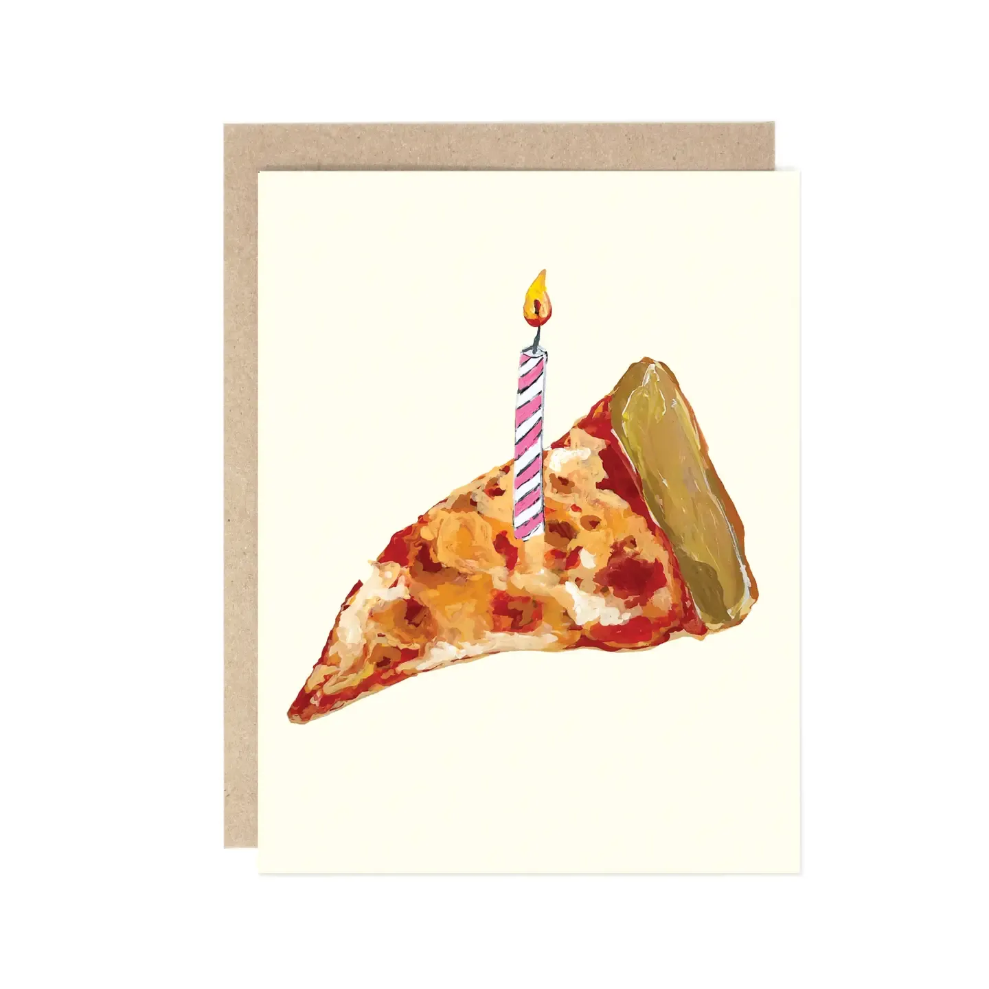Card - Birthday: Pizza Slice w/ Candle