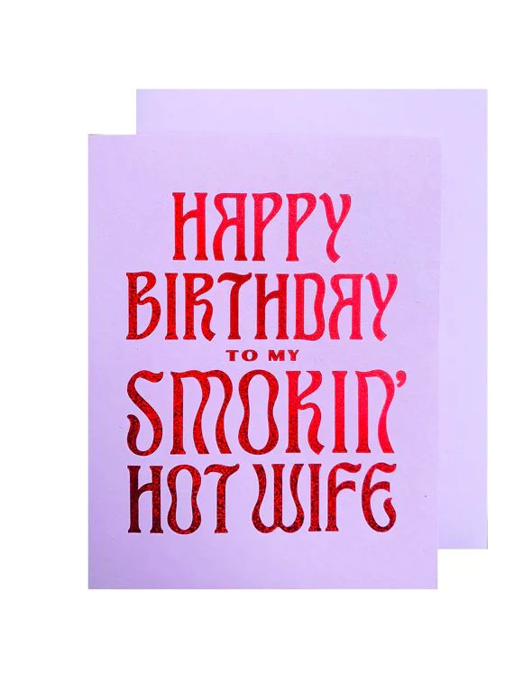 Card - Birthday: Smokin' Hot Wife