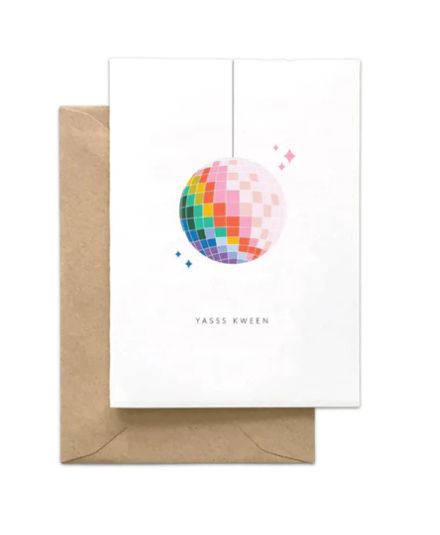 Card - Birthday: Yasss Queen! Disco Ball