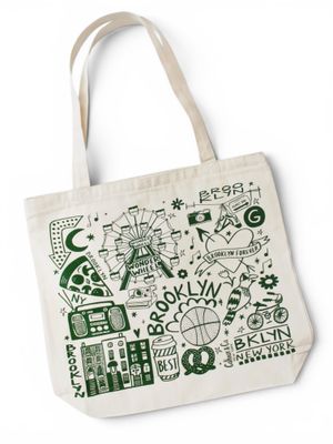 Tote - Canvas w Zipper: Calhoun Brooklyn